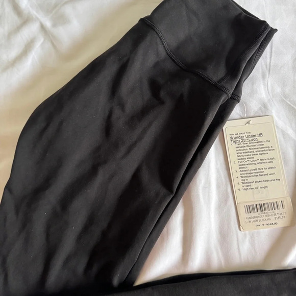 🆕🖤 Lululemon OTF Orangetheory Fitness Wunder Under HR Tight 25” Luon Black - Picture 3 of 7